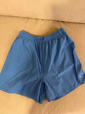 lululemon athletica Cerulean Blue Athletic Shorts with Drawstring